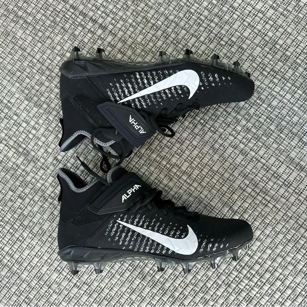 Nike Alpha Menace Pro 2 Mid Mens Football Cleats Black AQ3209